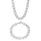 Stainless Steel Mariner Link Chain Necklace and Bracelet Set