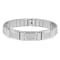 1CTW Diamond Stainless Steel Square Link Bracelets