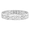1/4CTW Diamond Stainless Steel Link Bracelet