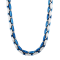 Stainless Steel White & Blue Ion Plated Chain Necklace