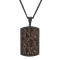 Black IP Stainless Steel & Camo Design Carbon Fiber Dog Tag
