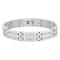 1/2CTW Diamond Stainlesss Steel Double Row Link Bracelet