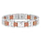 0.13CTW Diamond Two-Tone Stainless Steel Link Bracelet