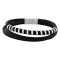 Stainless Steel Faux Leather Bracelet
