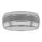 Tungsten 9MM Brushed Center Grooved Band