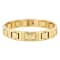 Stainless Steel & Tungsten with Gold-Tone Finish Faceted Link Bracelet
