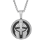 1/2CTW Black and White Stainless Steel Spartan Pendant