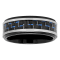 Tungsten Comfort™ Tungsten with Blue Ion Plated Band