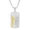 Two-Tone Stainless Steel Jesus Dog Tag Pendant