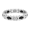 1/5CTW Diamond & Stainless Steel with Forged Carbon Fiber Bracelet