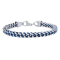 Stainless Steel White and Blue Franco Bracelet