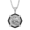 1/4CTW Black Diamond Stainless Steel Black Ion Plated Dragon Face
Medallion Pendant