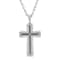 1/20CTW Diamond Stainless Steel Cross Pendant
