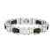 Stainless Steel Yellow Ion Plated and Forged Carbon Fiber Diamond
Bracelet .15ctw