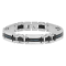 Stainless Steel Black Ion Plated Blue Diamond Bracelet .25ctw