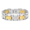 1/4CTW Diamond Two Tone Stainless Steel Cross Link Bracelet