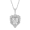 1/4CTW Diamond Stainless Steel Lion's Head Pendant