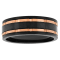 Tungsten Comfort™ Tungsten Black and Rose Ion Plated Forged Carbon Fiber
Groove Band