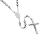 Stainless Steel Beaded Crucifix Necklace