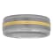 Tungsten Comfort™ 8MM Tungsten Beveled Edge with Yellow Ion Plated Band