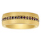 Tungsten Comfort™ Smoky Quartz Tungsten 8MM Yellow Ion Plated Inlay Band