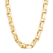Stainless Steel Yellow Plated 9MM Square Link Chain Necklace