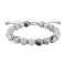 Howlite Bead & Stainless Steel Bolo Bracelet