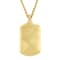Stainless Steel Yellow Ion Plated Geographical Design Dog Tag Pendant