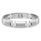 1/8CTW Diamond Tungsten and Stainless Steel High Polish Link Bracelet