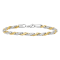 Stainless Steel Two-Tone Singapore Bracelet