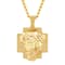 Stainless Steel Yellow Ion Plated Jesus Head Cross Pendant