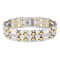1/4CTW Diamond Two Tone Stainless Steel Link Bracelet