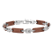 Stainless Steel Brown Ion Plated Tag Link Bracelet