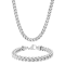 Stainless Steel Franco Chain Necklace & Bracelet Set