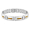 Tiger Eye Stainless Steel Link Bracelet