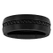 Black Sapphire with Black IP Tungsten Band