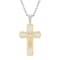 Two-tone Stainless Steel Crucifix Pendant