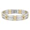 1/2CTW Diamond Two-Tone Stainless Steel Link Bracelet