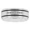 0.15CTW Diamond Stainless Steel and Black Resin Band