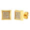 1/4CTW CHAMPAGNE DIAMOND & YELLOW IP STAINLESS STEEL EARRINGS