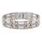 3/4CTW Diamond Two-Tone Stainless Steel Link Bracelet