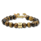 Tiger Eye Bead & Stainless Steel Bolo Bracelet