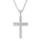 1/2CTW Diamond Stainless Steel Cross Pendant