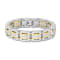 1CTW Diamond Yellow Stainless Steel Link Bracelet