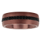 Tungsten Comfort™ 1CT Diamond Black Sapphire Tungsten Bronze Ion Plated Band
