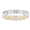 1/3CTW Diamond Two-Tone Stainless Steel Link Bracelet
