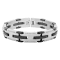1/2CTW Diamond Two-Tone Stainless Steel Link Bracelet