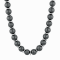 Hematite and Stainless Steel 8MM Bead Necklace
