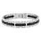 1/6CTW Blue Diamond & Stainless Steel with Black IP Bracelet