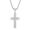 1CTW Diamond Stainless Steel Cross Pendant
